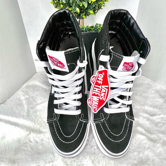Vans Sk8-Hi High Top Canvas and Suede Sneakers Black and White  Size 6.5  NWT - Picture 14 of 14